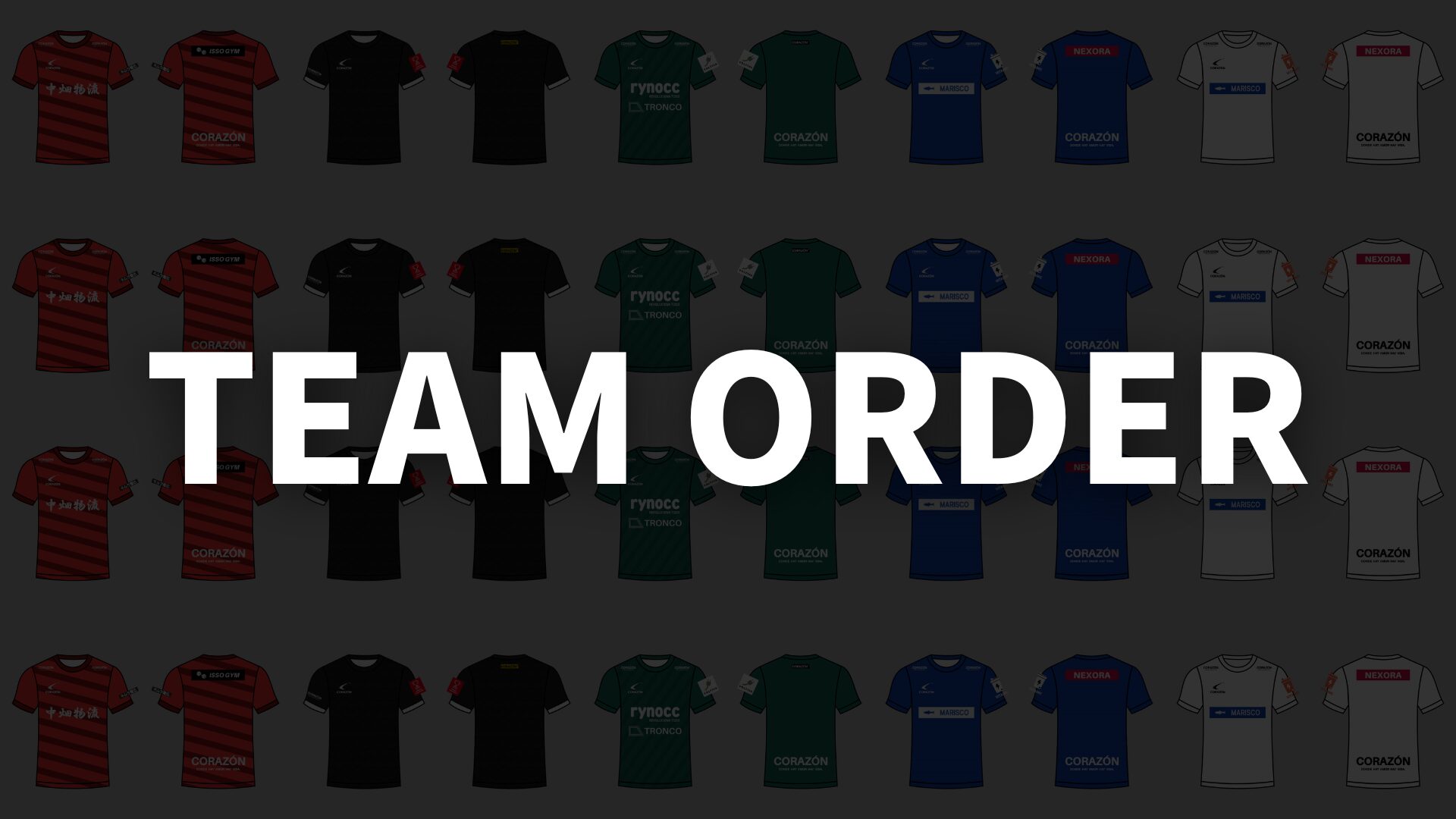 Team Order【Uniform & Practice Kit Production】